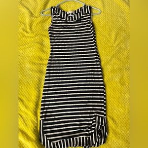 Blue and white strip dress